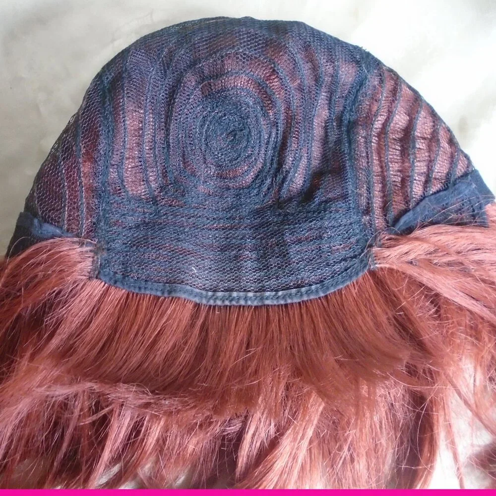 Red Hair Wig, Classic Bob for 50s Looks and 60s 70s 80s etc Styles - Picture 8 of 15